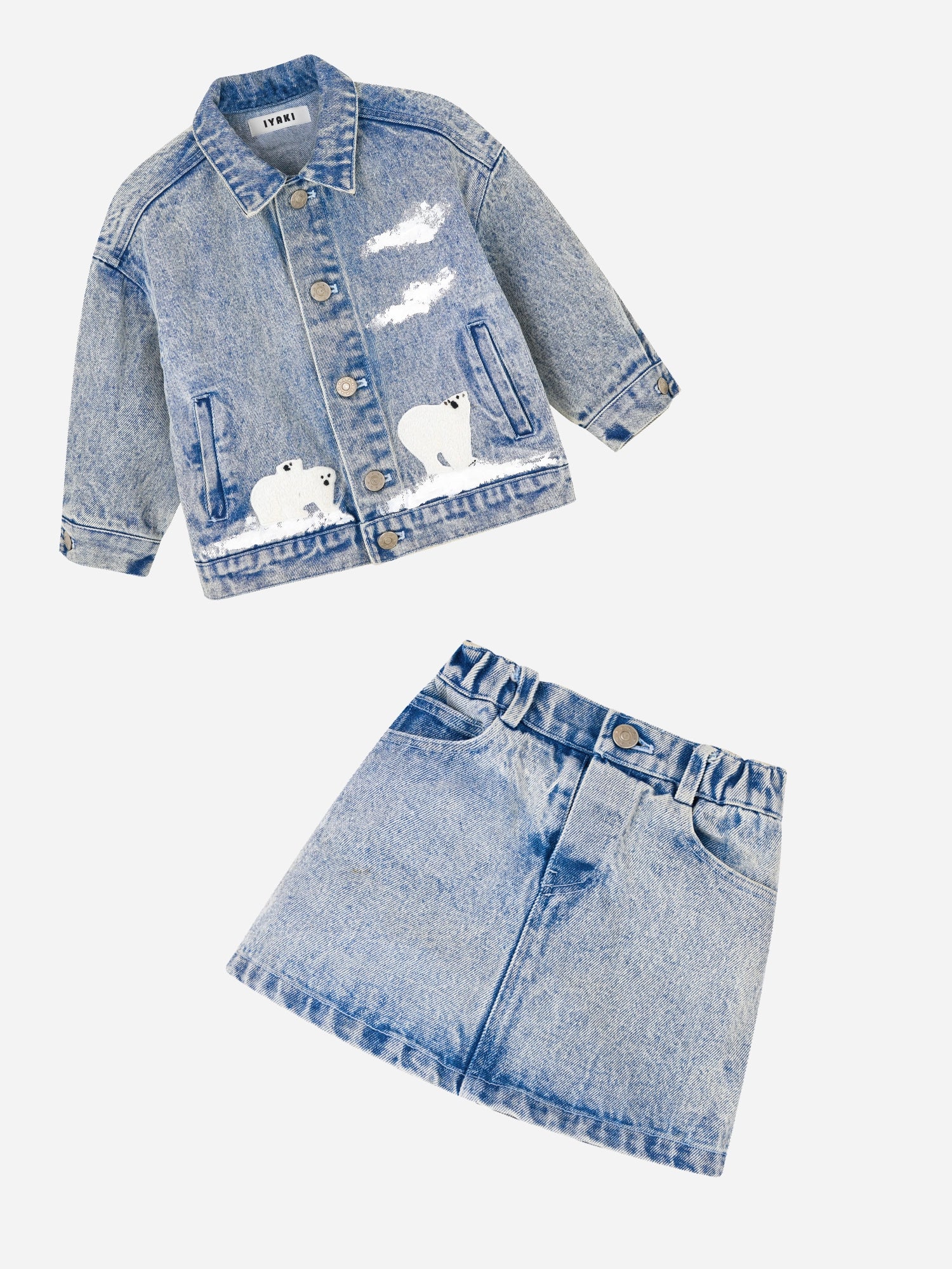 POLAR DENIM SET (JACKET + SKIRT)